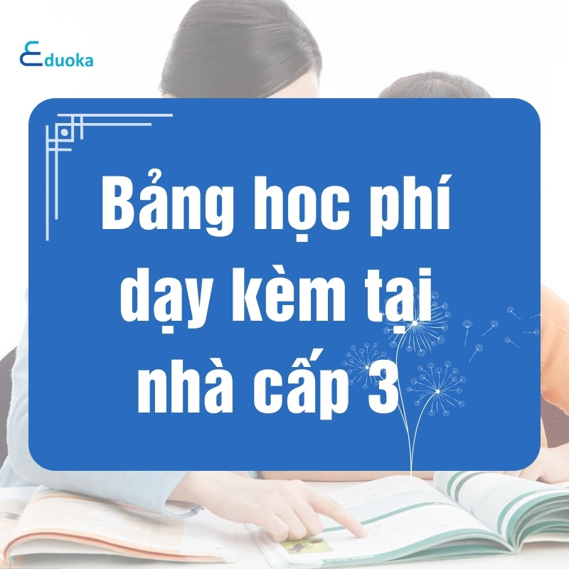 Bảng học phí dạy kèm tại nhà cấp 3 ( Trung học PT lớp : 10,11,12)