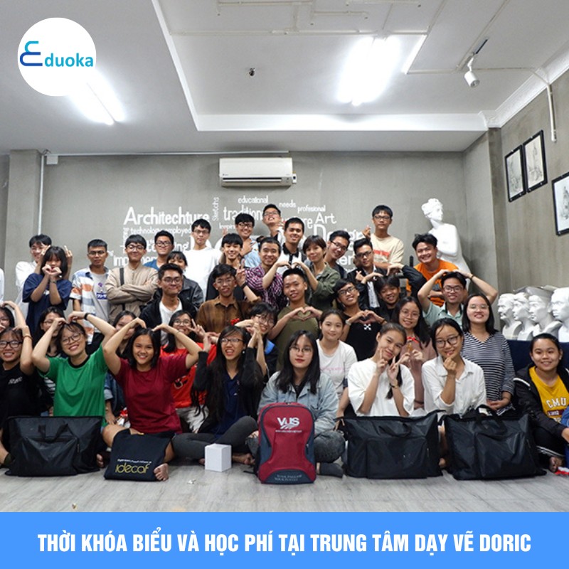 Thời khóa biểu và học phí tại trung tâm dạy vẽ Doric