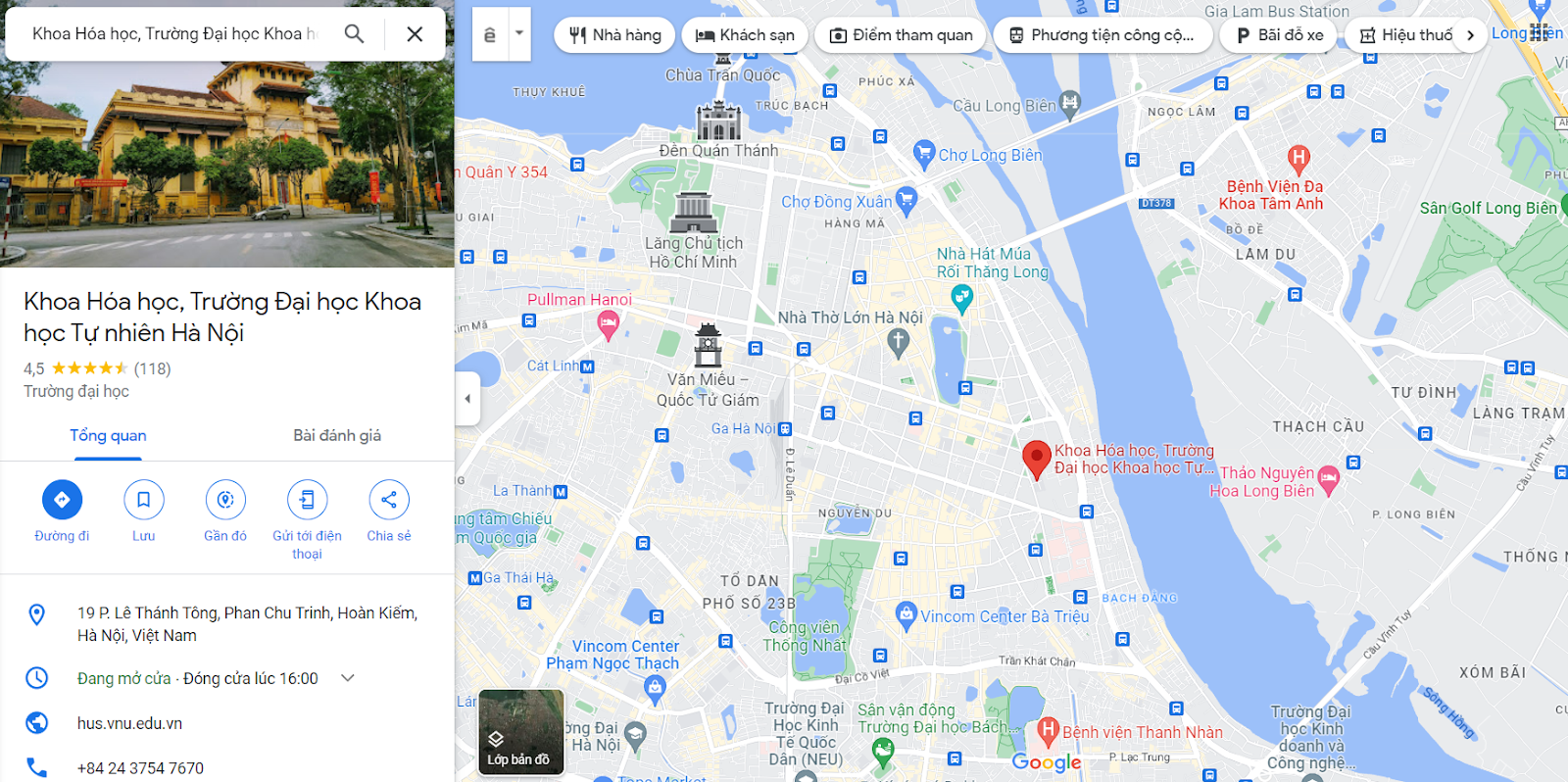 Khoa Hóa – Trường Đại học Khoa học Tự nhiên Hà Nội