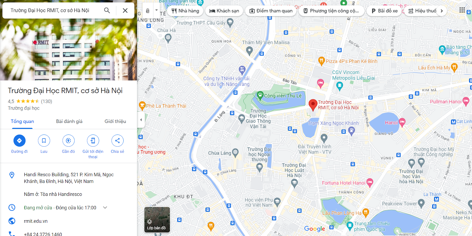 Trường Đại học RMIT, Hà Nội
