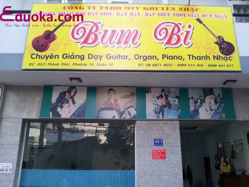 Trung tâm âm nhạc Bumbi Music Center- Trung tâm dạy đàn quận 10