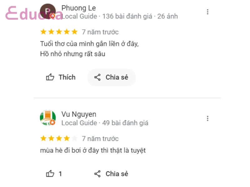 Đánh giá của khách hàng về hồ bơi Phú Lâm