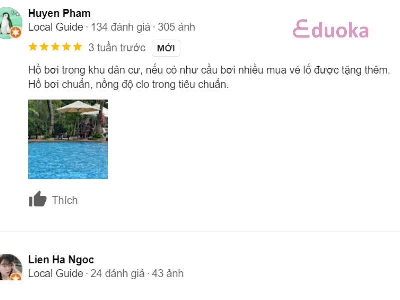 Đánh giá của khách hàng về Hồ Bơi Đăng Khoa
