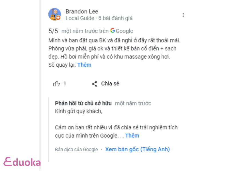 Nhận xét của khách hàng tại Alagon Hotel & Spa