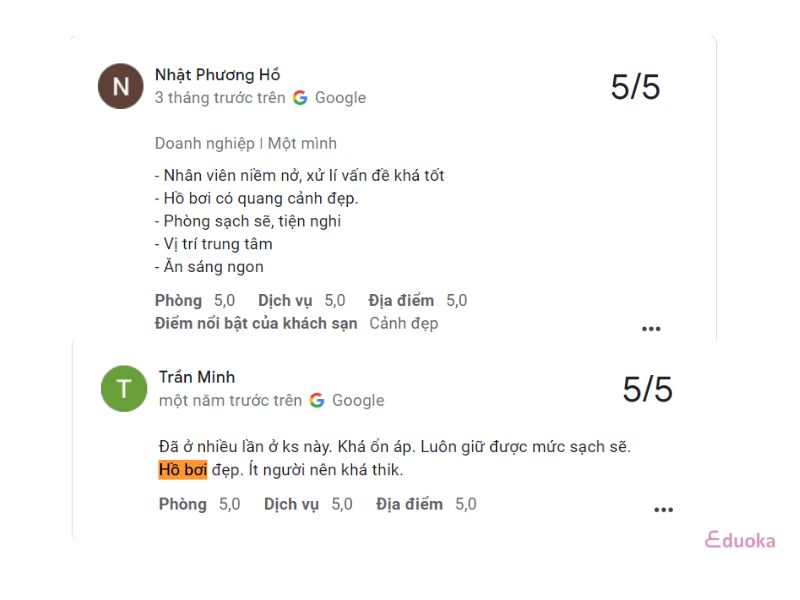 Đánh Giá Của Khách Hàng Về Hồ Bơi Khách Sạn Âu Lạc Legend