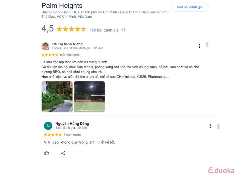 Đánh Giá Của Khách Hàng Về Hồ Bơi Palm Heights