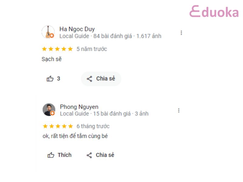 Đánh giá của khách hàng về Hồ Bơi Sunview