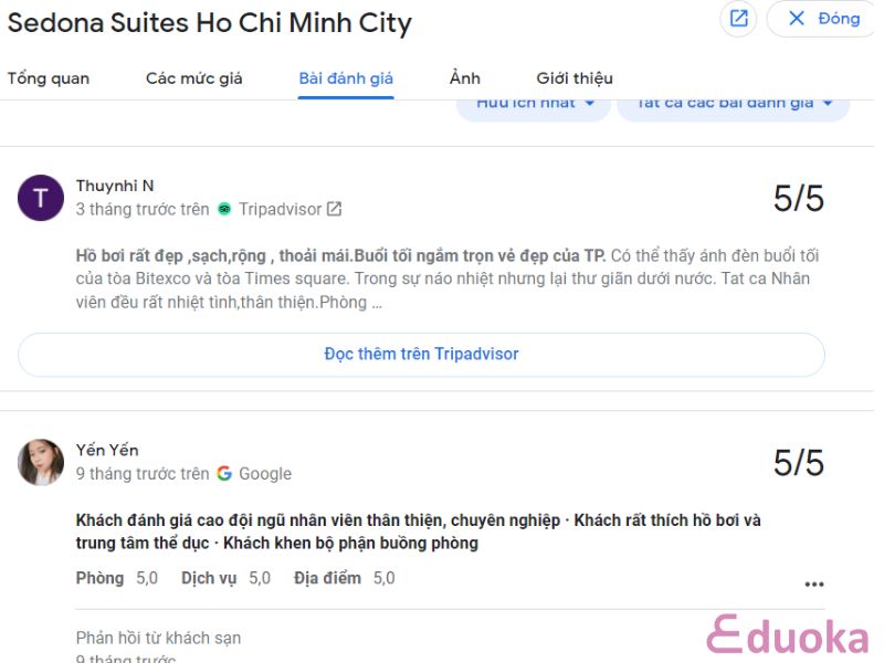 Nhận xét Của Khách Hàng Về Bể Bơi Sedona Suites Ho Chi Minh City