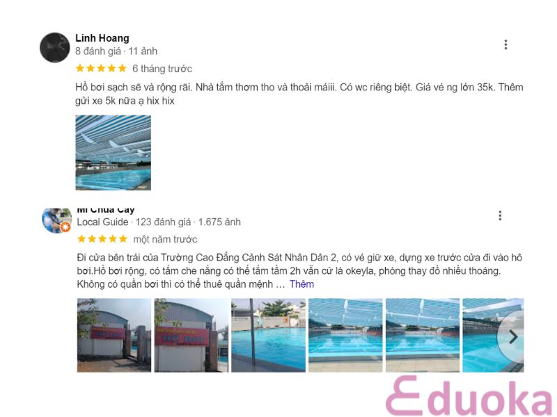 Cảm Nhận Của Khách Hàng Về Hồ Bơi Trường Cao Đẳng Cảnh Sát Nhân Dân 2
