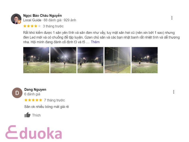 Đánh Giá Từ Khách Hàng Về Sân Tennis Trúc Giang