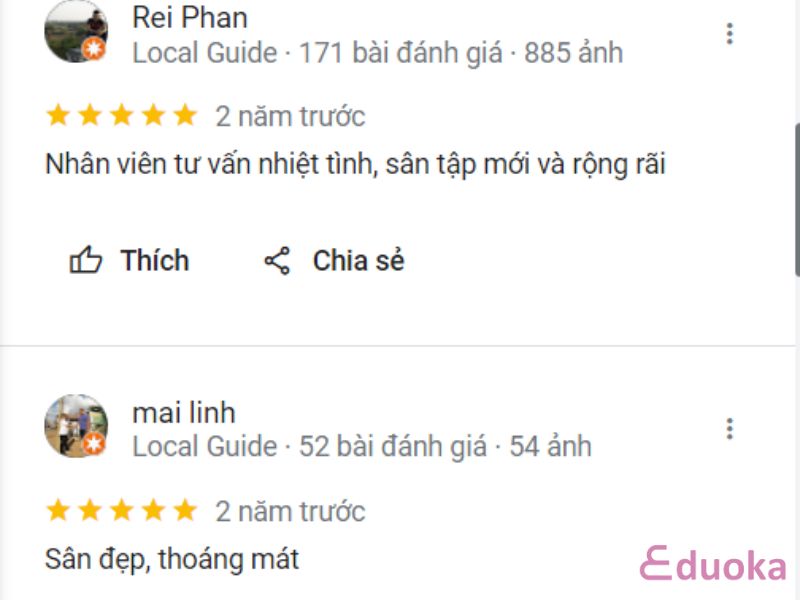 Review của khách hàng về Sân Tennis Wonder Land