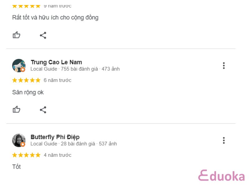 Đánh giá của khách hàng về Sân Tennis Á Châu
