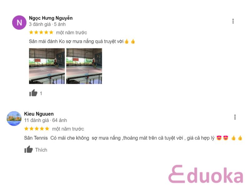 Đánh Giá Của Khách Hàng Về Sân Tennis Kevin 2