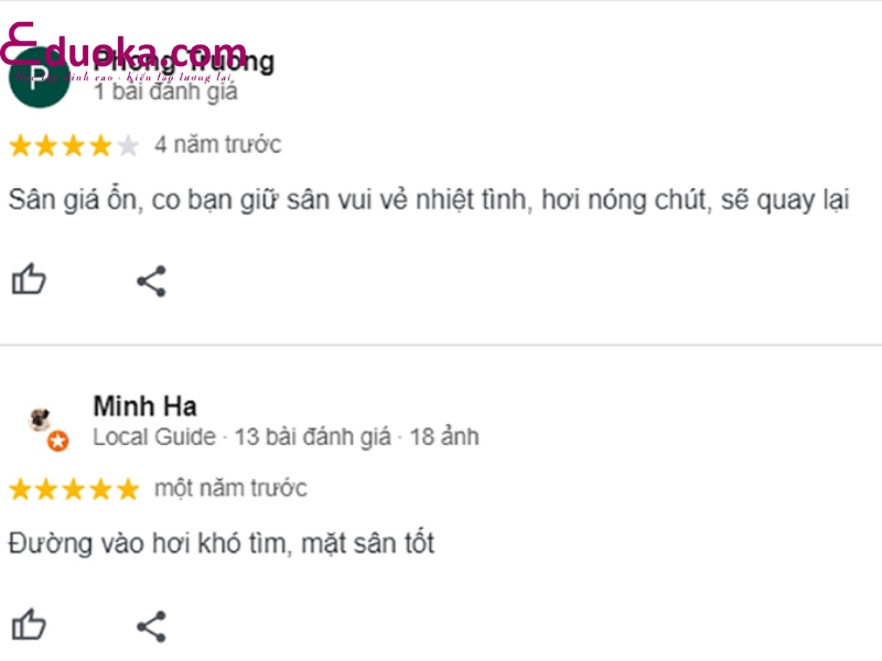 Nhận xét của khách hàng về sân cầu lông 291