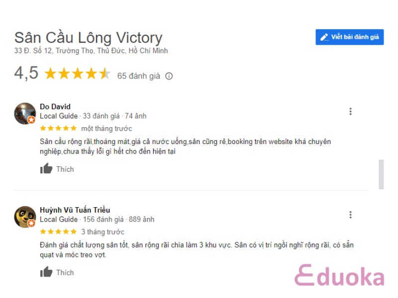 Đánh Giá Từ Các Vợt Thủ Về Sân Cầu Lông Victory Thủ Đức