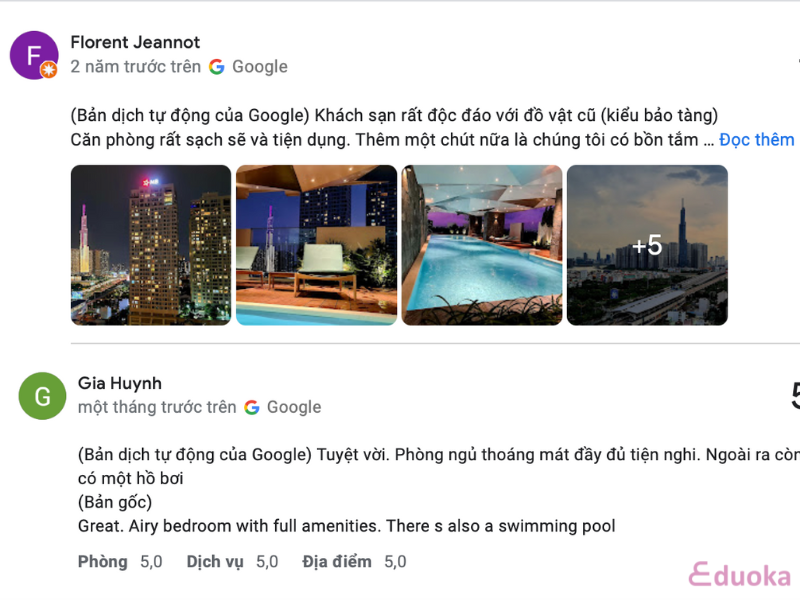 Đánh giá của khách hàng về Bể Bơi Amanaki Thao Dien Hotel