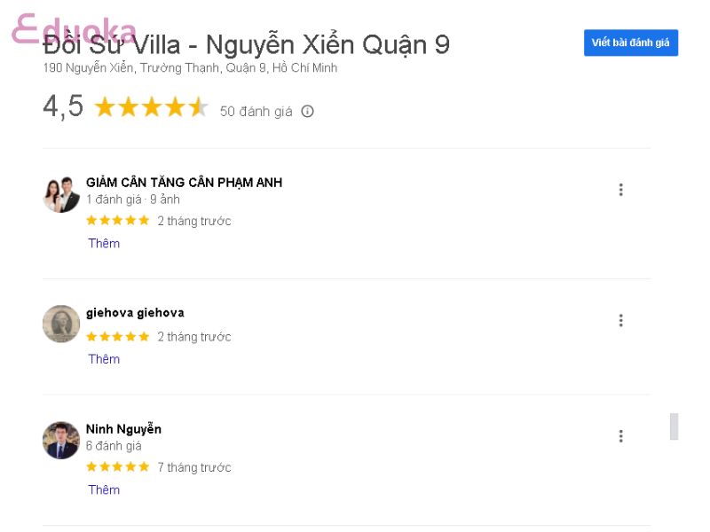 Đánh giá của khách hàng về Bể Bơi Đồi Sứ Villa