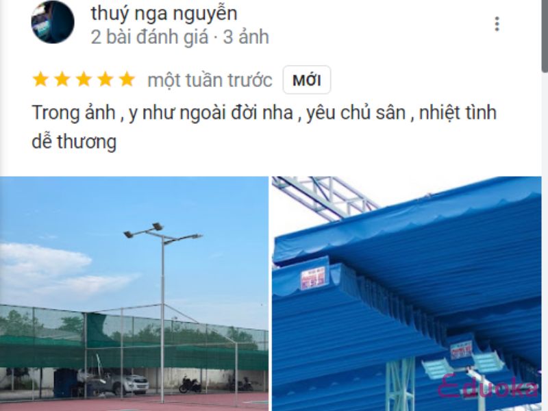 Trải nghiệm của khách hàng về Sân Tennis Đại Thống Land