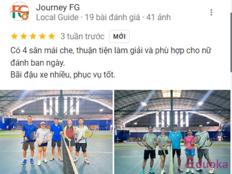 Trải nghiệm của khách hàng về sân tennis Khang An