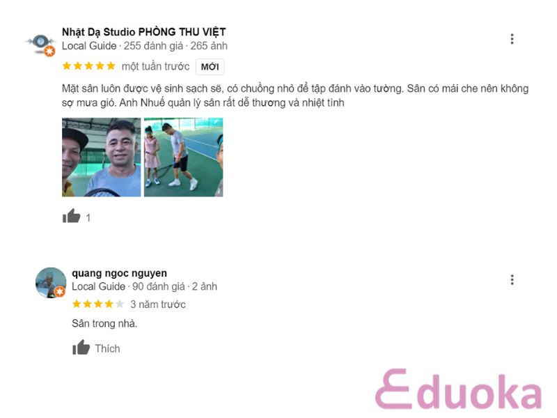 Đánh Giá Từ Khách Hàng Về Sân Tennis Mái Che 18D Cộng Hòa
